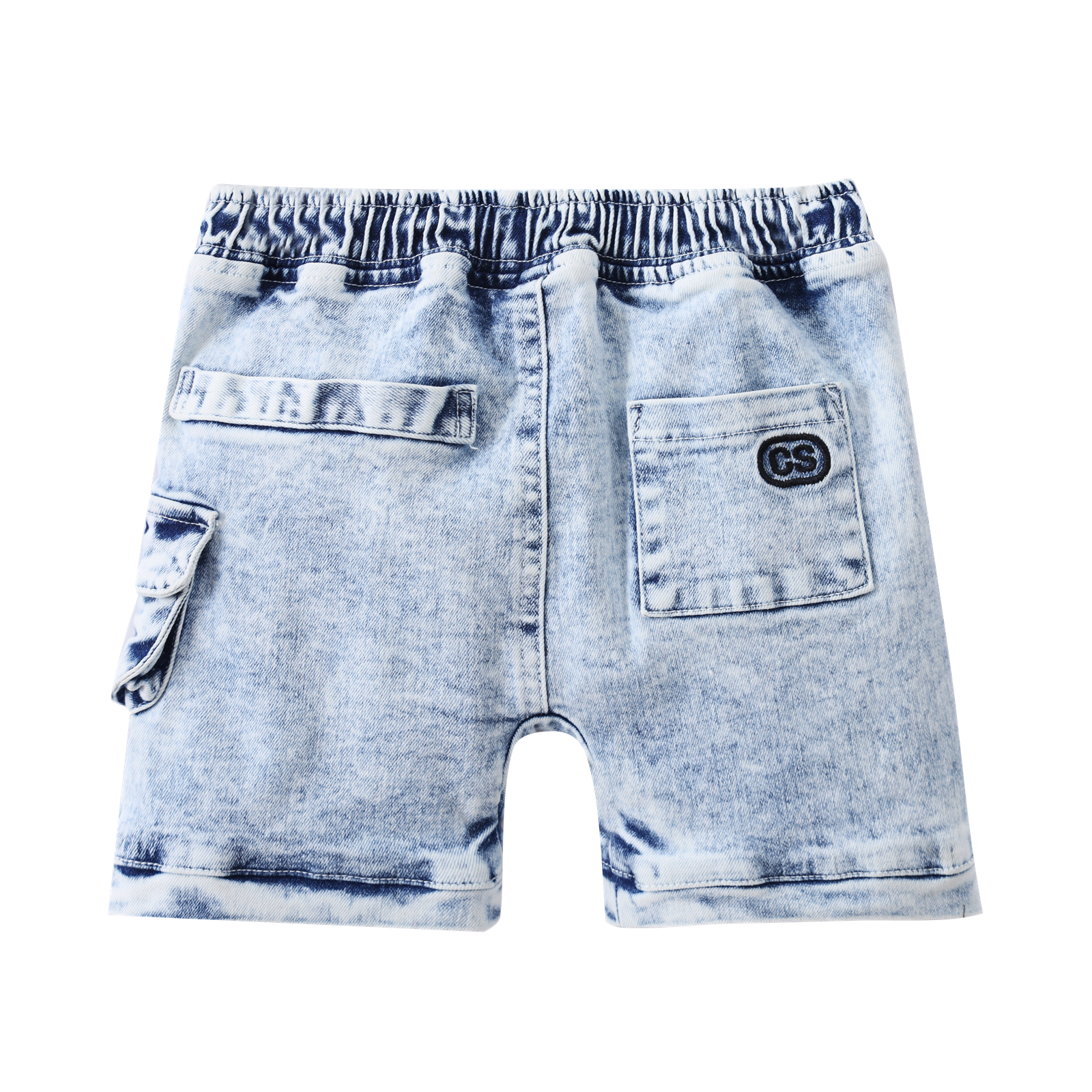Milo Denim Pocket Shorts - Blue-Clothing-Cracked Soda