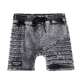 Rhodes Detailed Denim Shorts - Ash