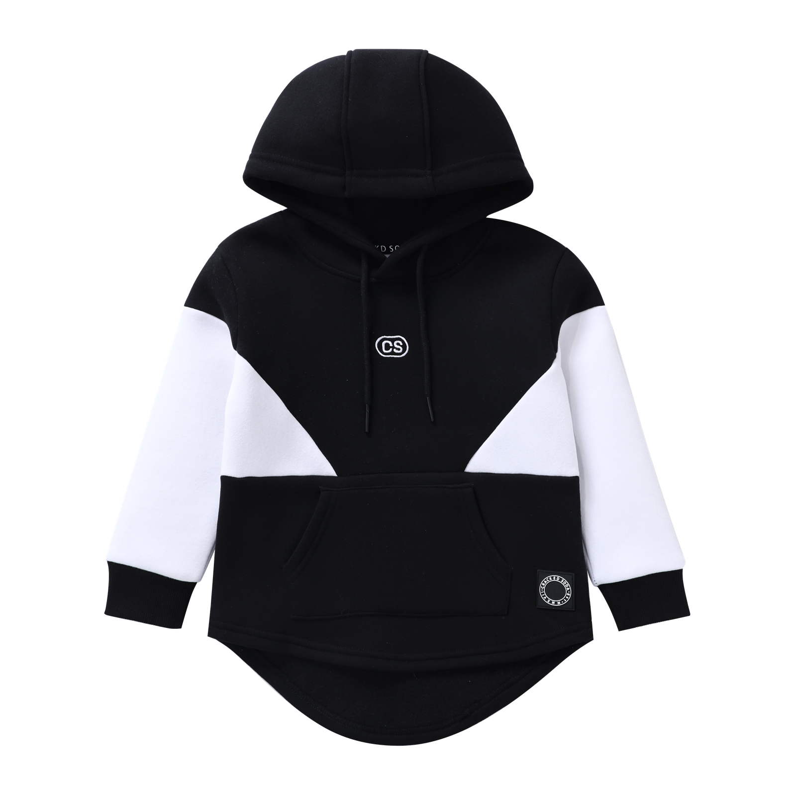 Zayn Essential Hoodie - Black/White-Clothing-Cracked Soda