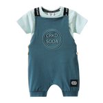 Jet 2Pce Overall Set - Sea Foam/Teal-Clothing-Cracked Soda