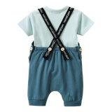 Jet 2Pce Overall Set - Sea Foam/Teal-Clothing-Cracked Soda