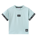 Jet Detailed Sleeve Tee - Sea Foam-Clothing-Cracked Soda