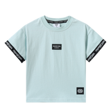 Jet Detailed Sleeve Tee - Sea Foam-Clothing-Cracked Soda