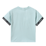 Jet Detailed Sleeve Tee - Sea Foam-Clothing-Cracked Soda