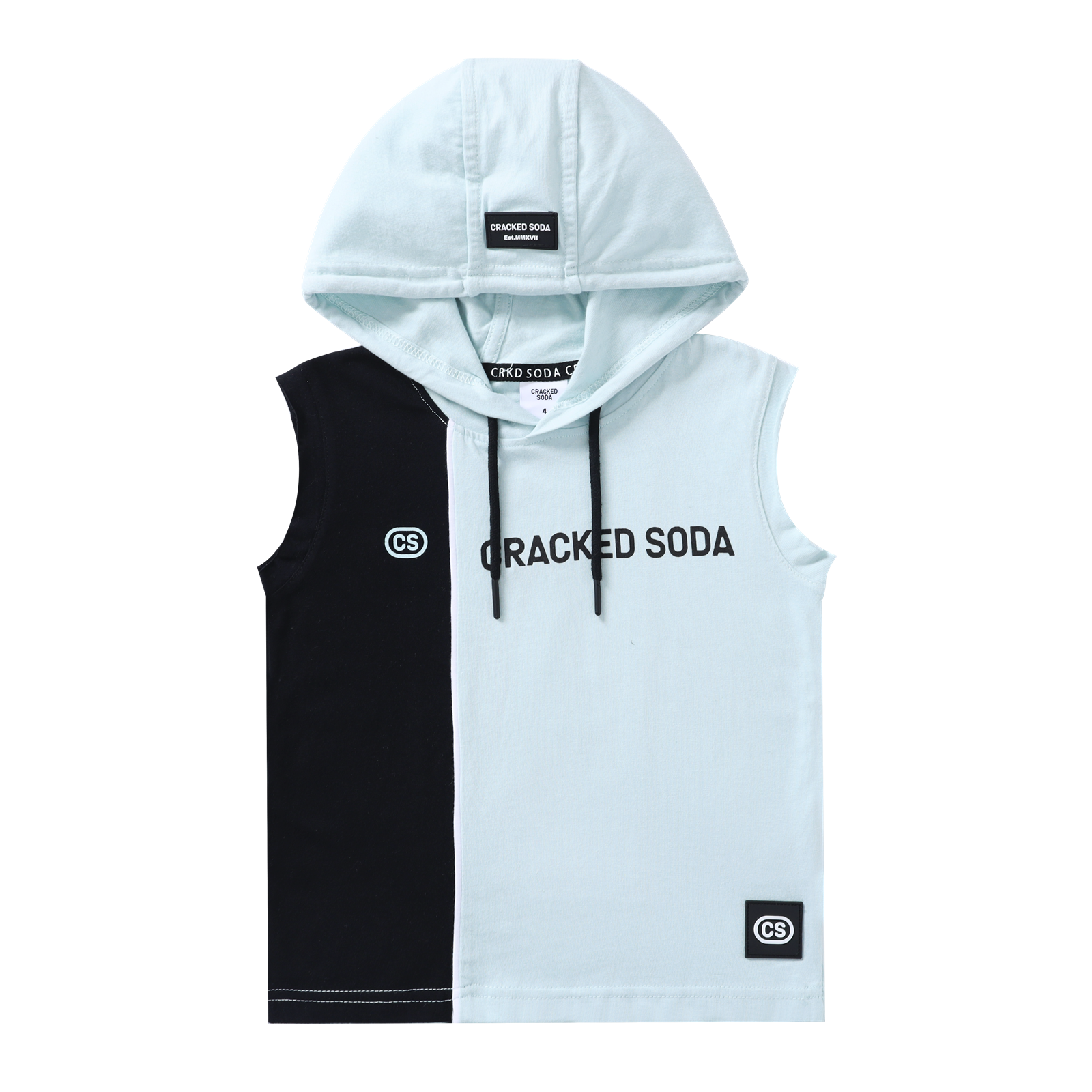 Jet Detailed Tank - Black/Sea Foam-Clothing-Cracked Soda