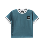 Jet Detailed Trim Tee - Teal-Clothing-Cracked Soda