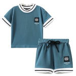 Jet Detailed Trim 2Pce Set - Teal-Clothing-Cracked Soda
