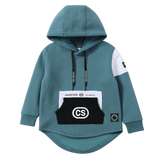 Jet Detailed Pocket Hoodie - Teal
