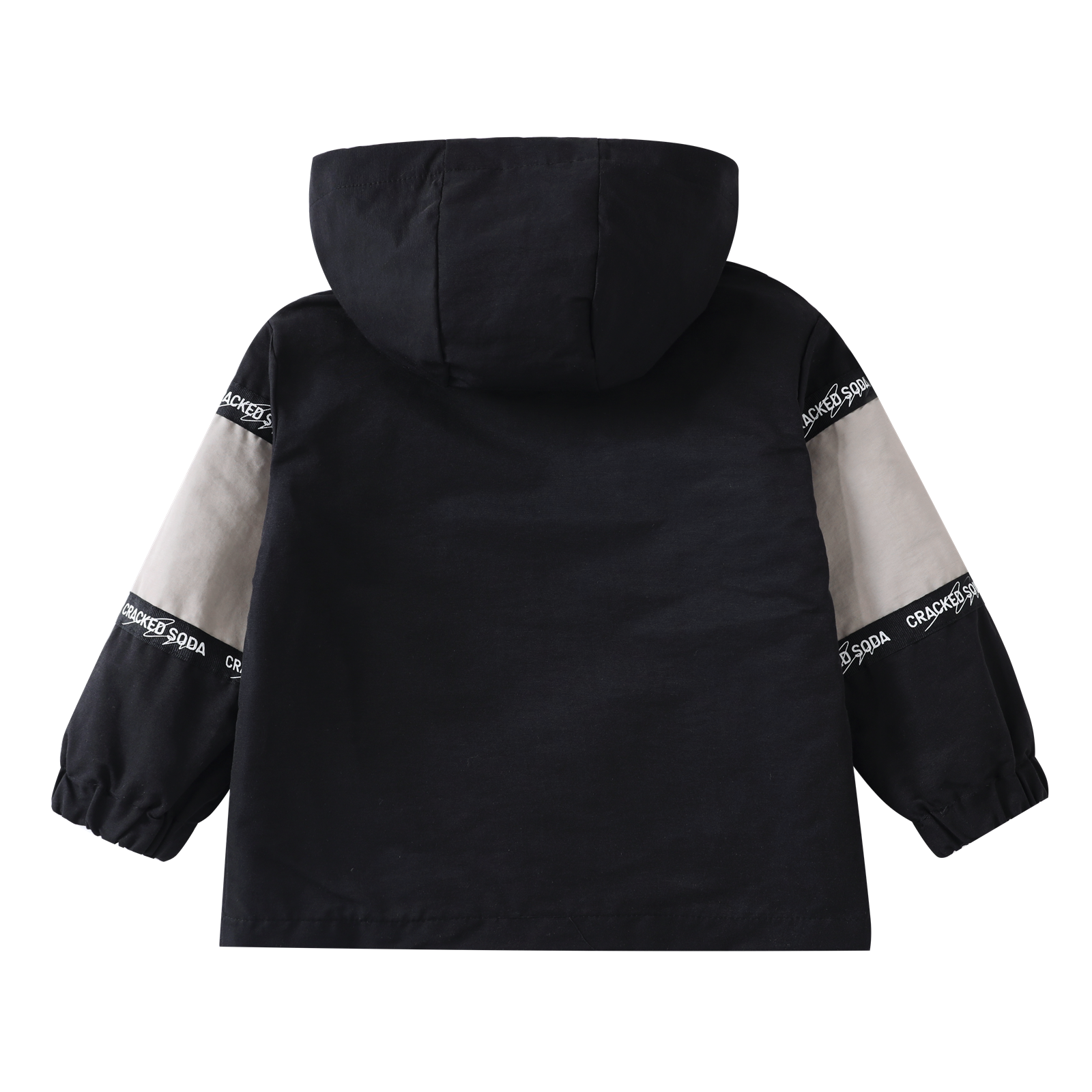 Zayn Hooded Jacket - Black/Grey-Clothing-Cracked Soda