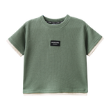 Flint Textured Tee - Olive-Clothing-Cracked Soda