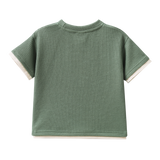 Flint Textured Tee - Olive-Clothing-Cracked Soda