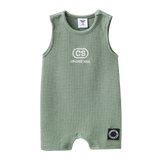 Flint Textured Romper - Olive-Clothing-Cracked Soda