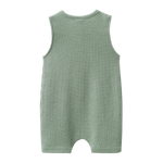 Flint Textured Romper - Olive-Clothing-Cracked Soda