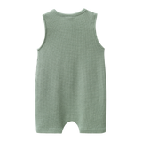 Flint Textured Romper - Olive-Clothing-Cracked Soda