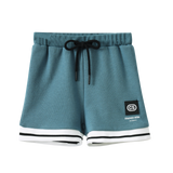 Jet Detailed Trim Shorts - Teal-Clothing-Cracked Soda