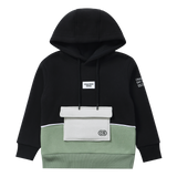 Flint Pocket Hoodie - Black/Olive