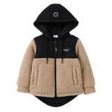 Theodore Textured Puff Jacket - Black/Truffle