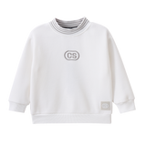 Theodore Detailed Neck Crew - White