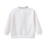 Theodore Detailed Neck Crew - White
