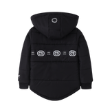 Noah Elevated Puff Jacket with Removable Hood - Black