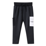 Noah Elevated White Pocket Trackpant - Black