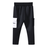 Noah Elevated White Pocket Trackpant - Black