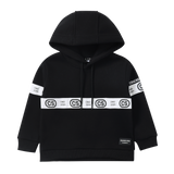 Noah Detailed Strip Hoodie - Black