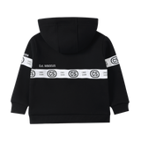 Noah Detailed Strip Hoodie - Black