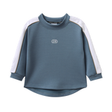 Elio Detailed Sleeve Sports Crew - Blue Mirage