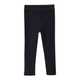 Scarlett Ribbed Fleece Leggings - Black