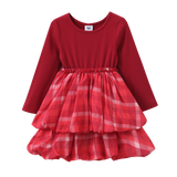 Scarlett Fleece Ribbed Check Dress