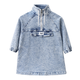 Willow Detailed Dress - Denim Blue