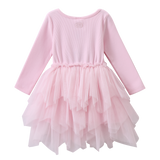 Scarlett Ribbed Fleece Shredded Tutu - Pink
