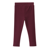 Blossom Ribbed Fleece Leggings - Plum