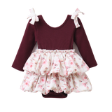 Blossom Ribbed Fleece Bodysuit Dress