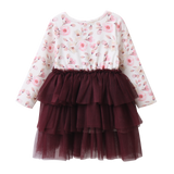 Blossom Print/Plum Layered Tutu