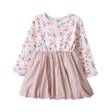 Blossom Print/Grape Bubble Dress