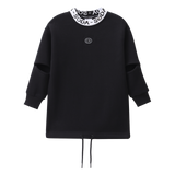 Scout Detailed Crew Dress - Black