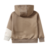 Detailed Sports Hoodie Walnut