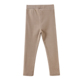 Zinnia Ribbed Fleece Leggings - Walnut