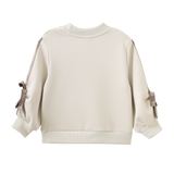 Zinnia Crew With Bows - White Sand
