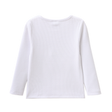Zinnia Ribbed Fleece L/S - White