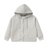 Bella Zip Textured Jacket - Grey Marle