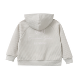 Bella Zip Textured Jacket - Grey Marle