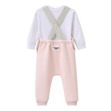 Bella Detailed Overalls - Pink