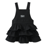 Onyx Layered Denim Pinafore - Black