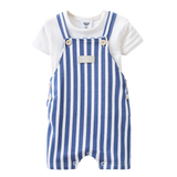 Max Stripe Overall Set - Blue