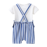Max Stripe Overall Set - Blue