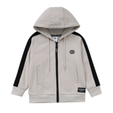 Elijah Zip Hooded Fleece Jacket - Pebble