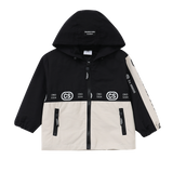 Elijah Hooded Jacket - Pebble/Black